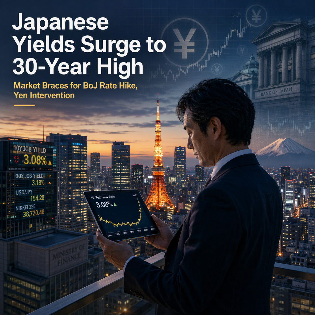 Japanese 10-Year Yield Hits 30-Year High as BoJ Rate Hike Expectations and Yen Intervention Talks Intensify