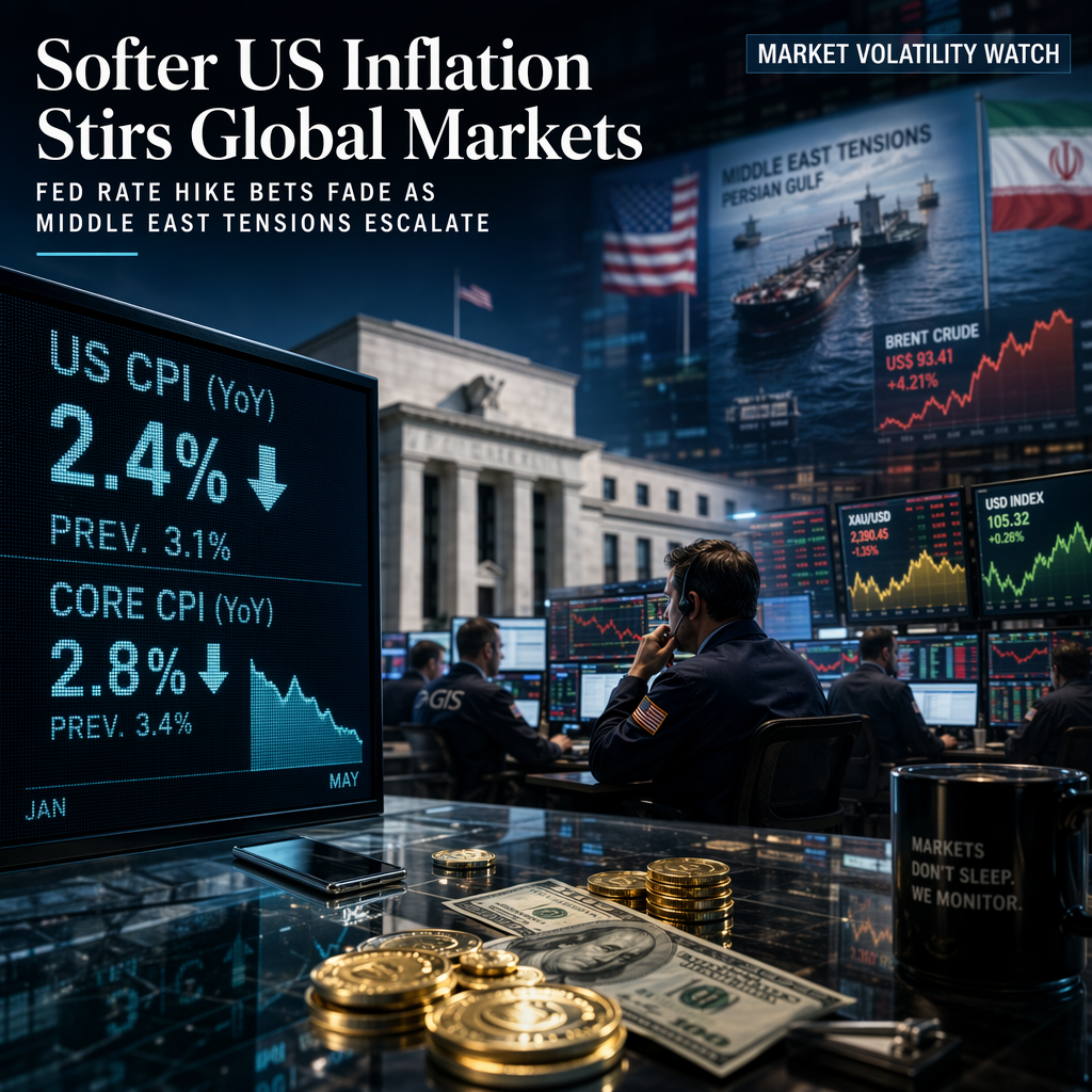 Softer US Inflation Cools Fed Rate Hike Bets, Fuels Market Volatility Amid Middle East Tensions
