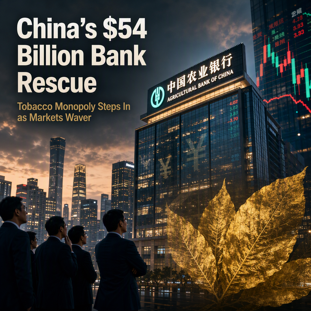 China Injects $54 Billion into State Banks and Insurers, Leveraging Tobacco Monopoly’s Financial Strength Amid Market Caution