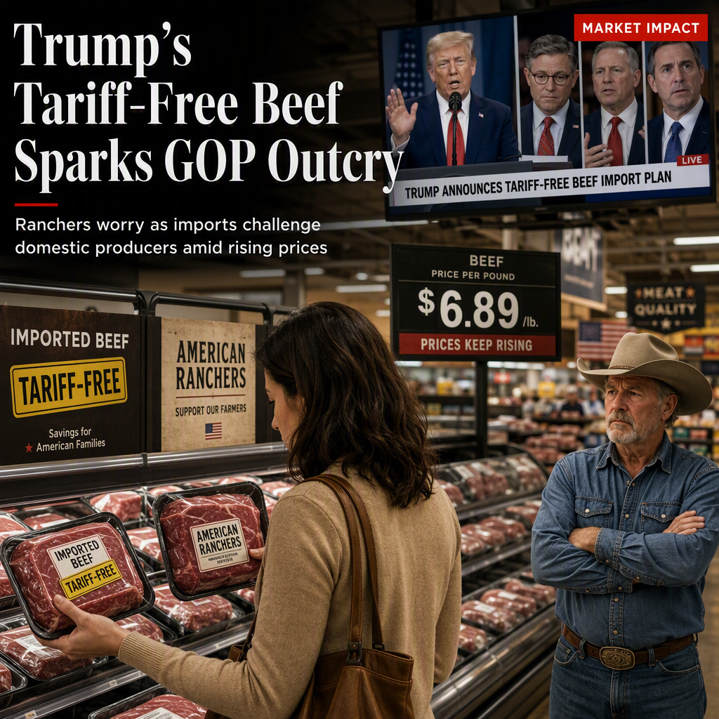 Trump's Tariff-Free Beef Import Plan Faces GOP Backlash Amid Rising Grocery Prices