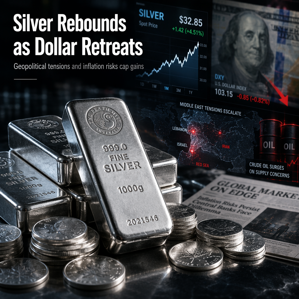 Silver Prices Rebound as US Dollar Retreats Amid Geopolitical Tensions