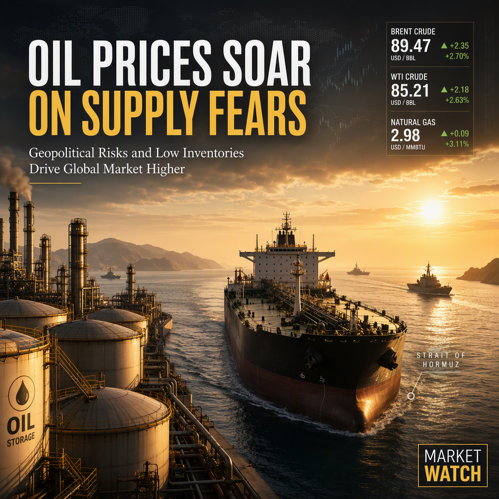 Oil Prices Surge as Middle East Tensions and Low Inventories Drive Market Higher