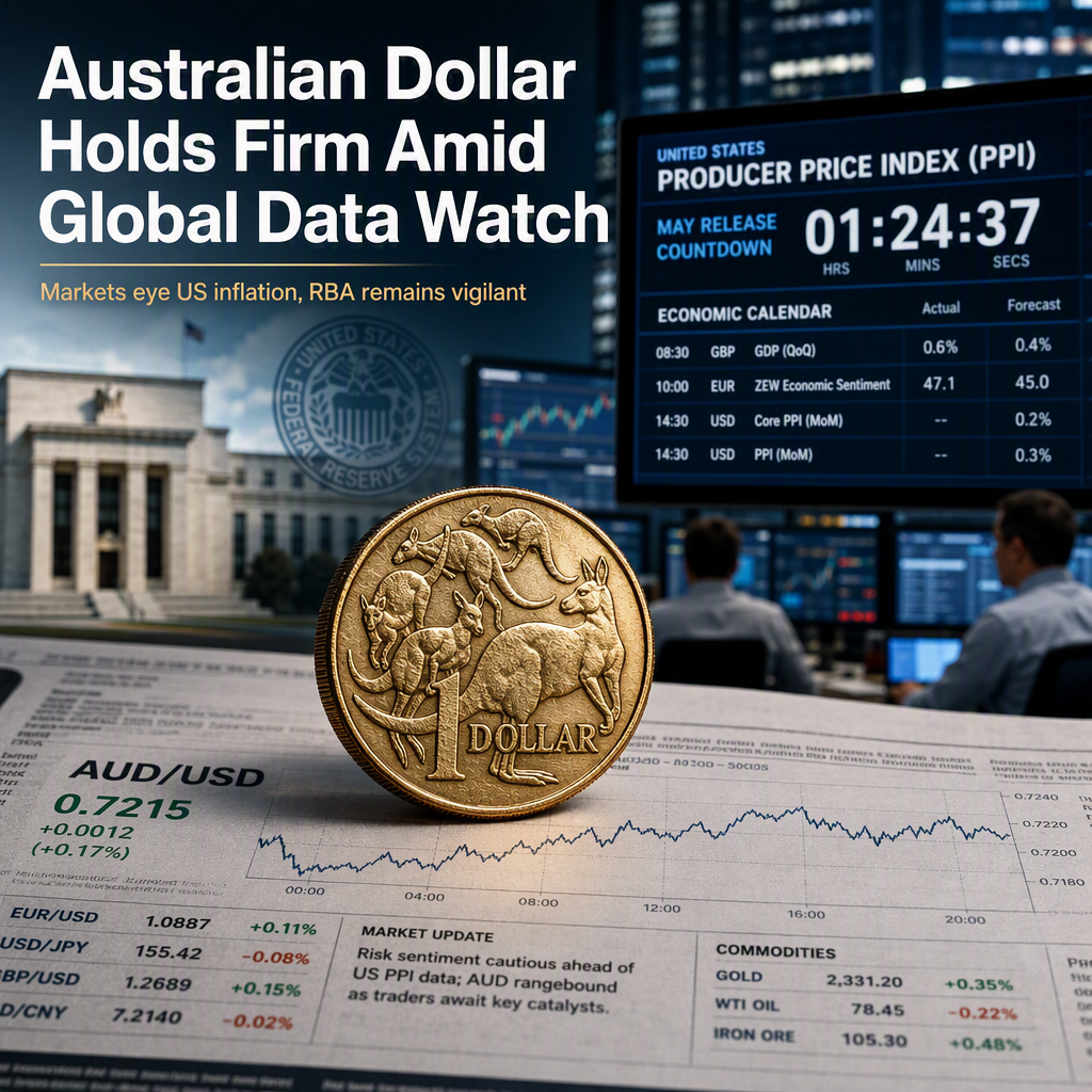 Australian Dollar Holds Steady as Markets Await US PPI Data and RBA Signals Hawkish Stance