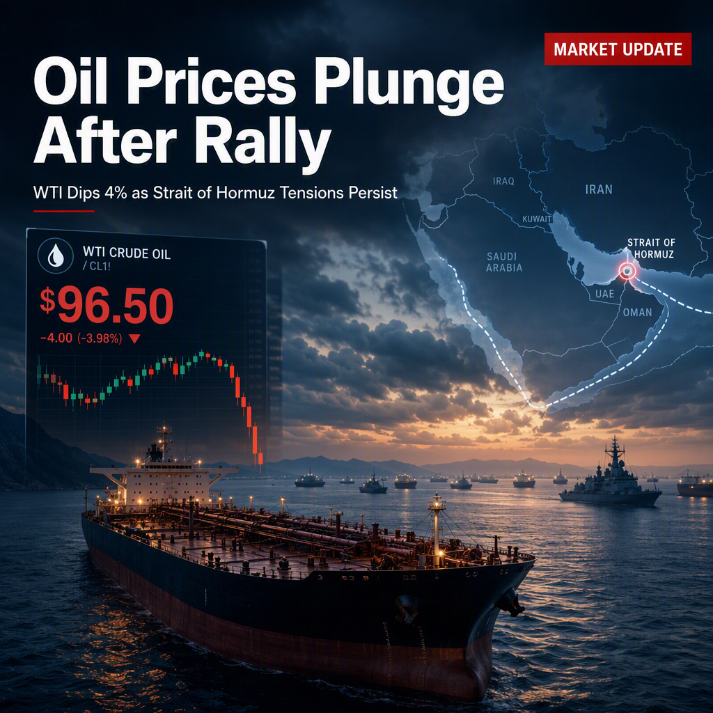 WTI Oil Falls 4% After Hitting Multi-Month High Amid Middle East Tensions