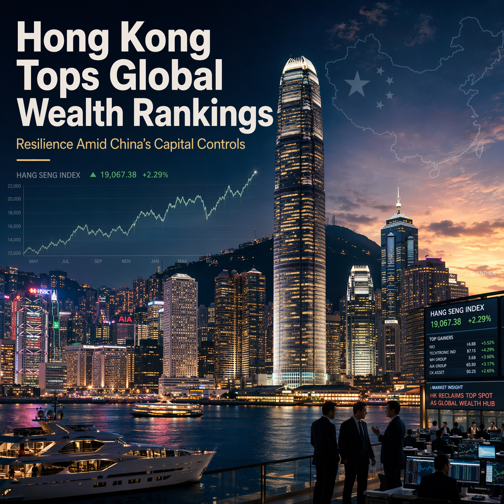 Hong Kong Reclaims Top Global Wealth Ranking Amid China's Capital Control Tensions