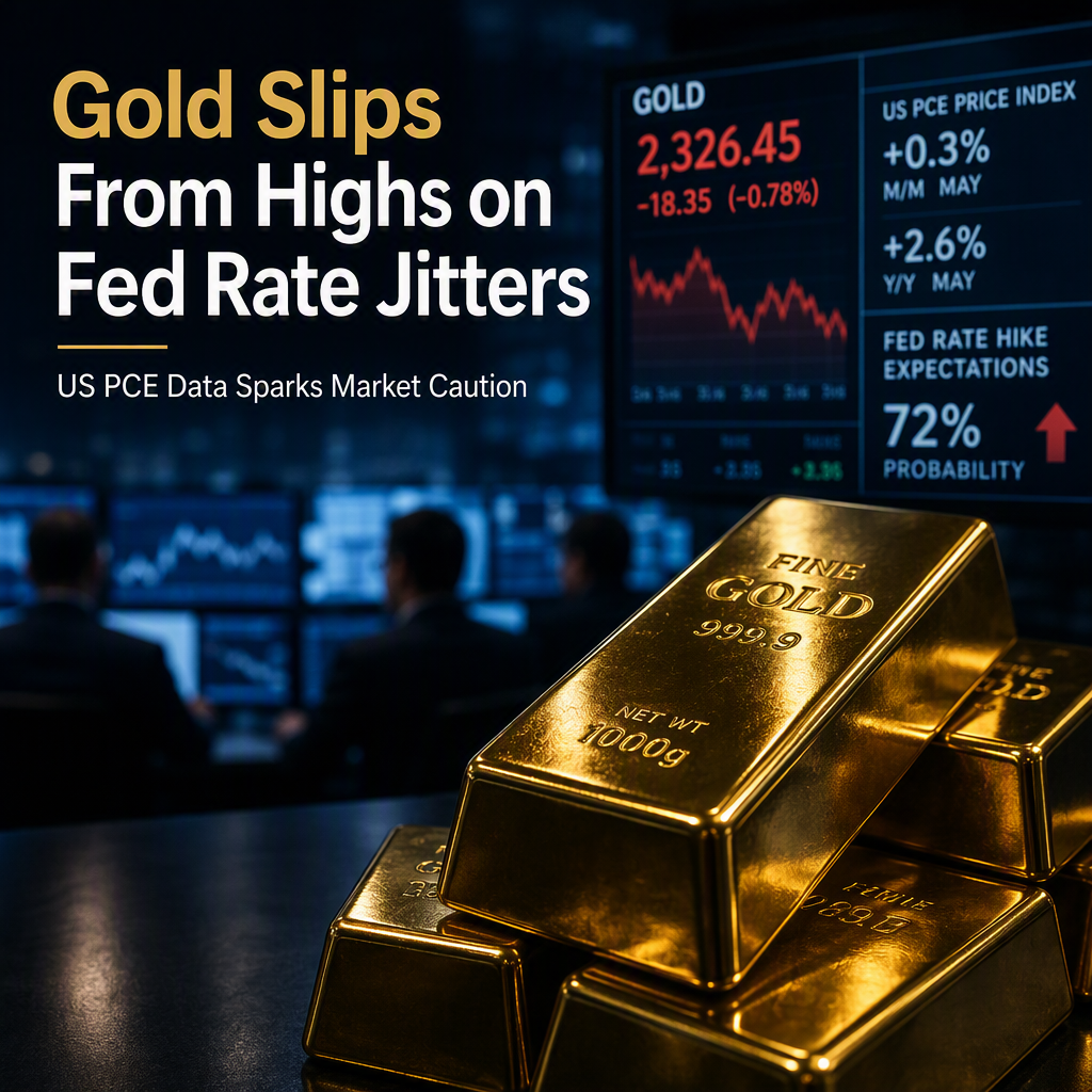 Gold Retreats from Three-Month High as US PCE Data Fuels Fed Rate Hike Expectations