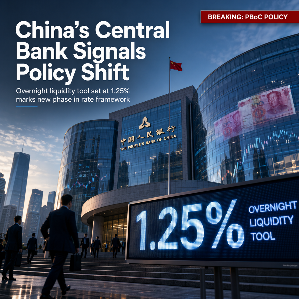 PBoC Introduces Overnight Liquidity Tool at 1.25%, Signaling Gradual Policy Shift