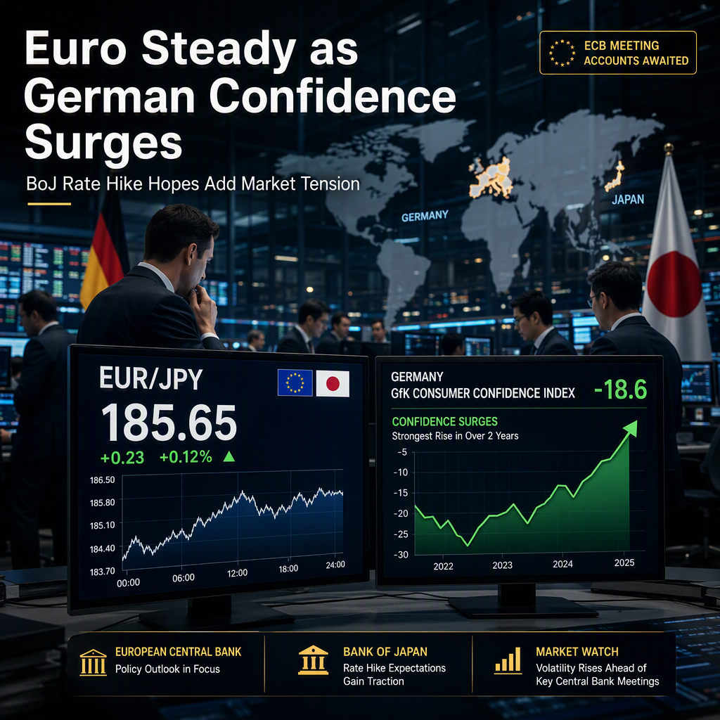 Euro Holds Steady Against Yen as German Consumer Confidence Surges, BoJ Rate Hike Expectations Rise