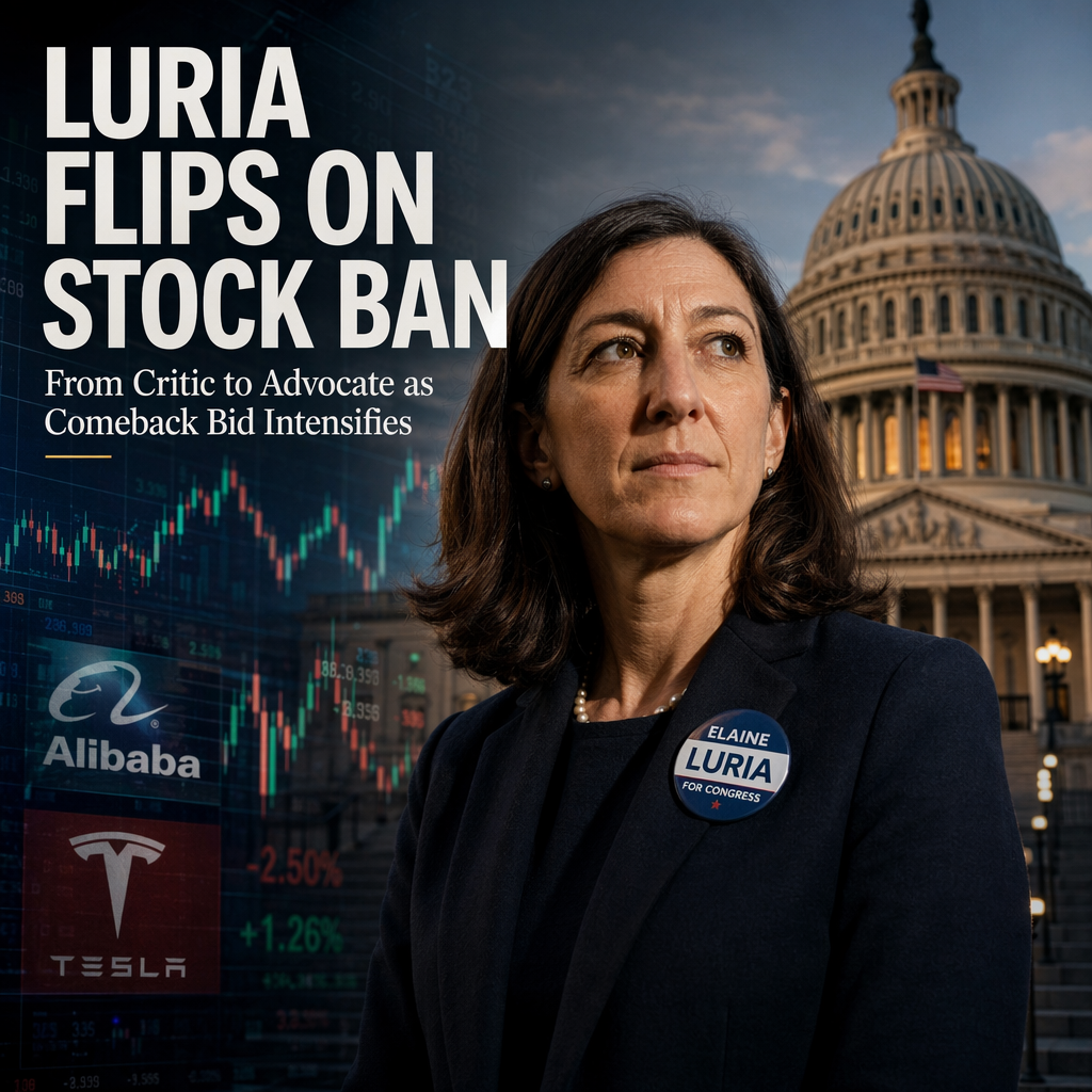 Former Rep. Elaine Luria Reverses Stance on Congressional Stock Trading Ban Amid Comeback Bid