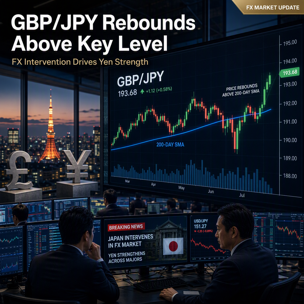 GBP/JPY Rebounds Above 200-Day SMA Amid FX Market Intervention and Yen Strength