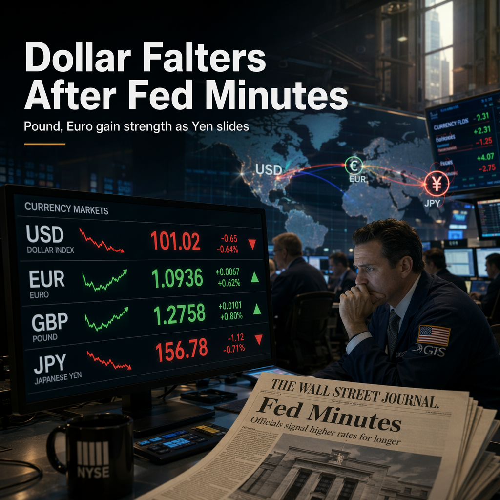 US Dollar Struggles Despite Hawkish FOMC Minutes; GBP and EUR Gain, JPY Weakens