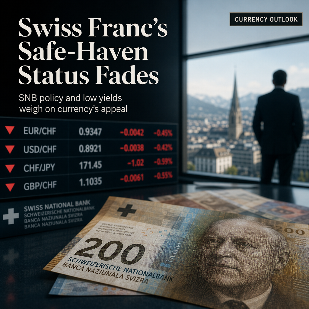 Swiss Franc Lags as SNB Intervention Risk and Low Yields Diminish Safe-Haven Appeal