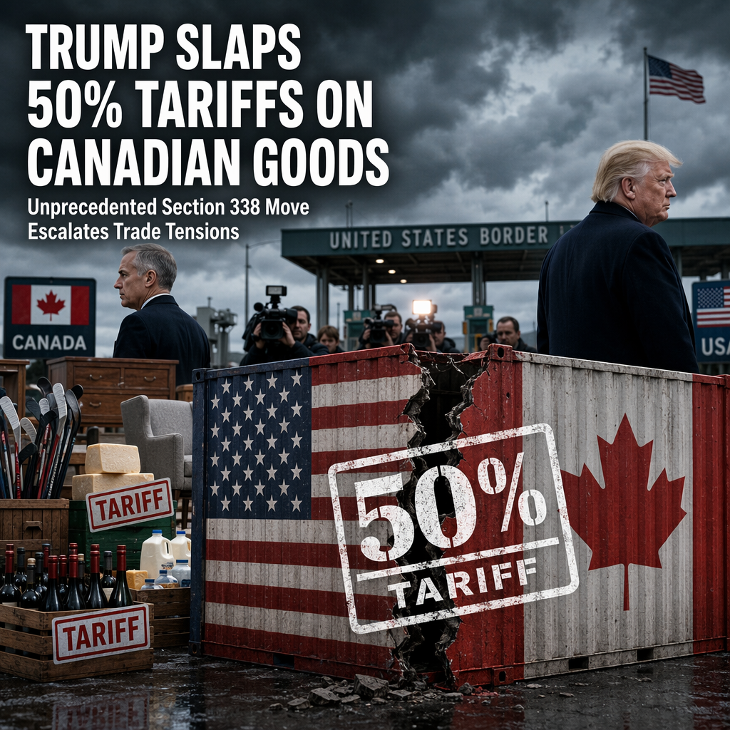 Trump Invokes Section 338 to Impose 50% Tariffs on Canadian Goods, Marking Unprecedented Trade Move