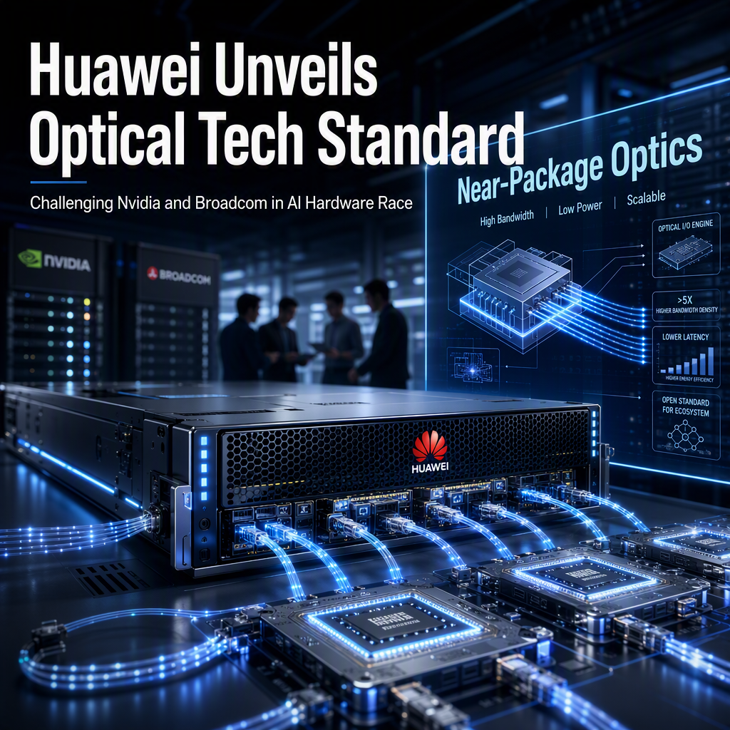 Huawei Launches New Optical Tech Standard, Challenging Nvidia and Broadcom in AI Hardware Race