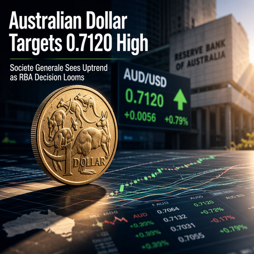 Australian Dollar Eyes 0.7120 as Societe Generale Highlights Uptrend and RBA Decision