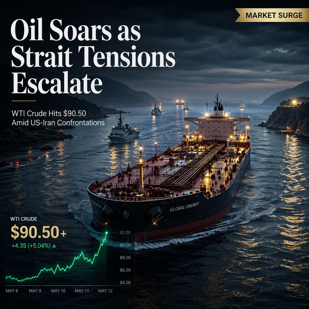 WTI Crude Oil Surges Above $90.50 Amid Escalating US-Iran Tensions in Strait of Hormuz