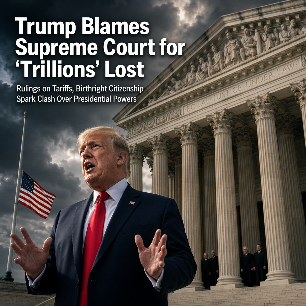 Trump Blames Supreme Court Rulings on Tariffs and Birthright Citizenship for 'Trillions' in U.S. Losses