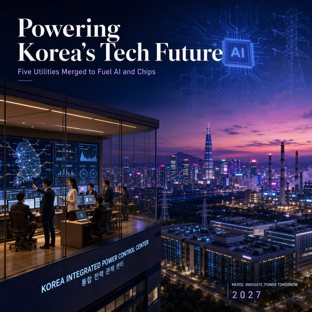 South Korea to Merge Five Utilities in 2027 to Support AI and Chip Power Demand