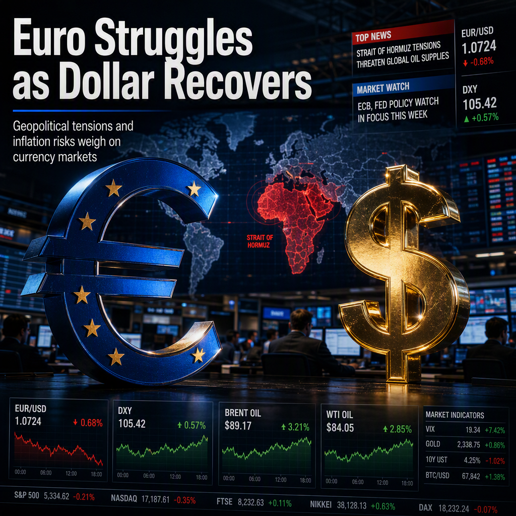 Euro Struggles Below Two-Month High as US Dollar Recovers Amid Middle East Tensions