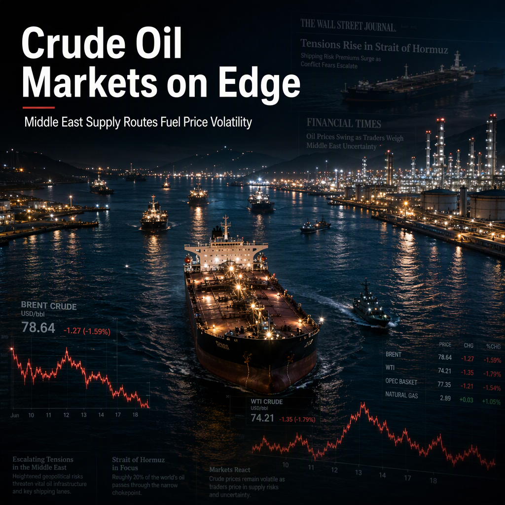 Crude Oil Prices Under Pressure Amid Middle East Supply Route Headlines and Elevated Speculation