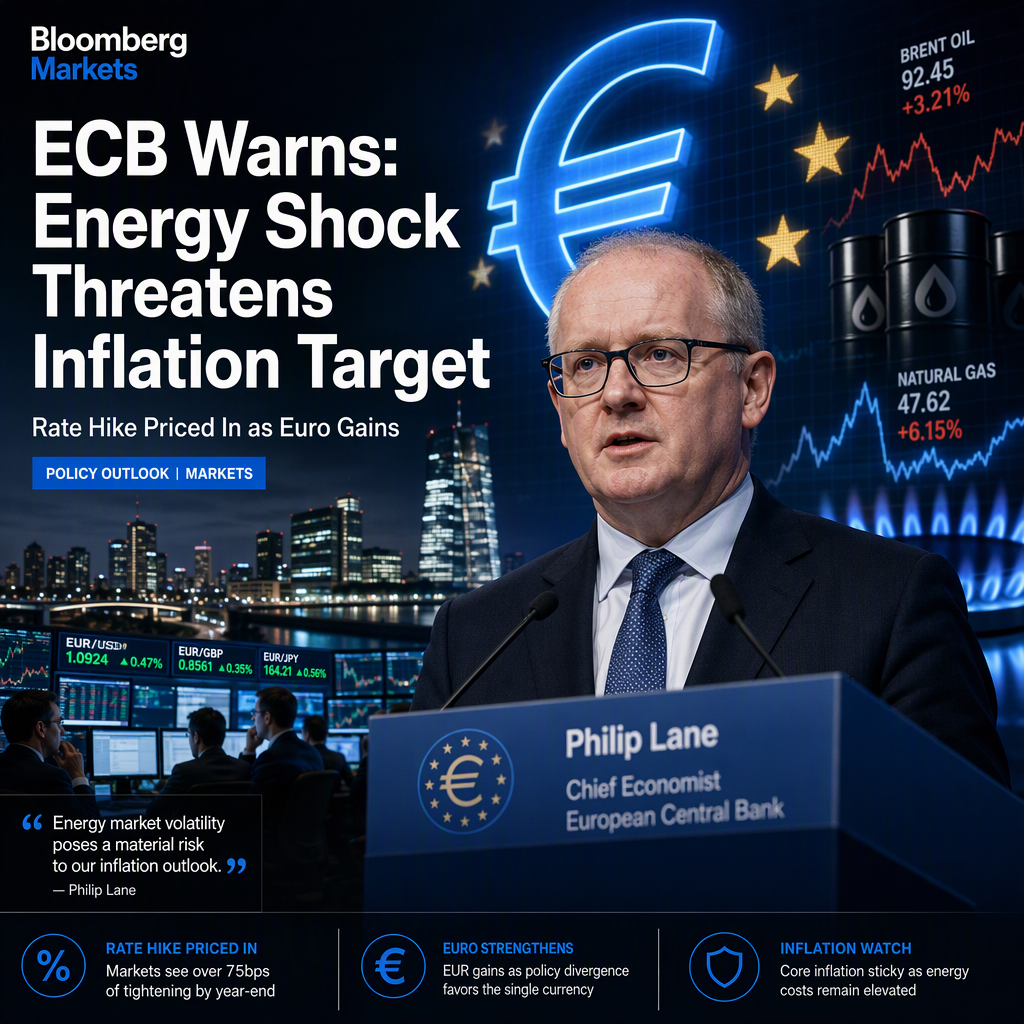 ECB’s Lane Warns Energy Shock Could Delay Inflation Return to 2%, Markets Price in Rate Hike
