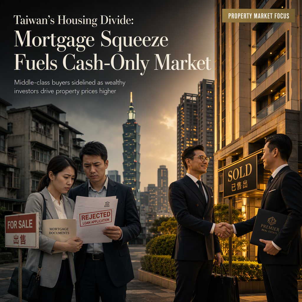 Taiwan's Mortgage Curbs Squeeze Middle Class, Fuel Cash-Driven Property Market