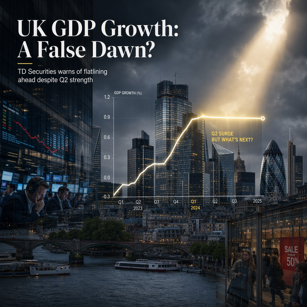 TD Securities Warns UK Q2 GDP Strength May Be Artificial, Predicts Flat Growth Ahead