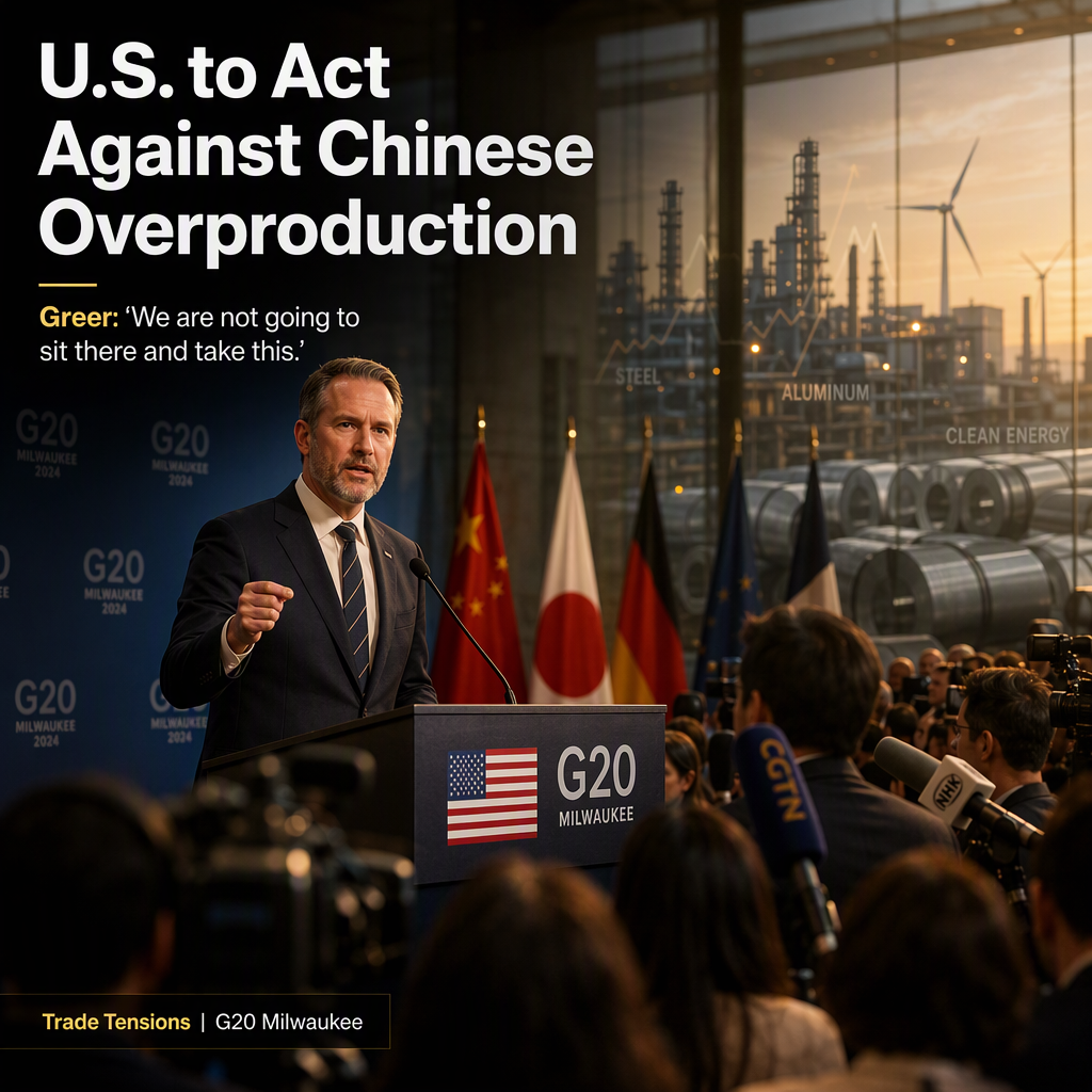 U.S. Signals Imminent Countermeasures Against Chinese Overproduction, Says USTR Greer