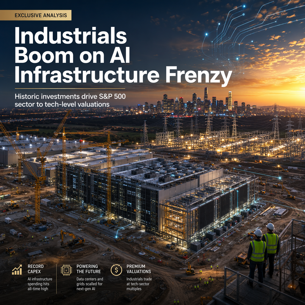 S&P 500 Industrials Sector Surges Amid Historic AI Infrastructure Buildout