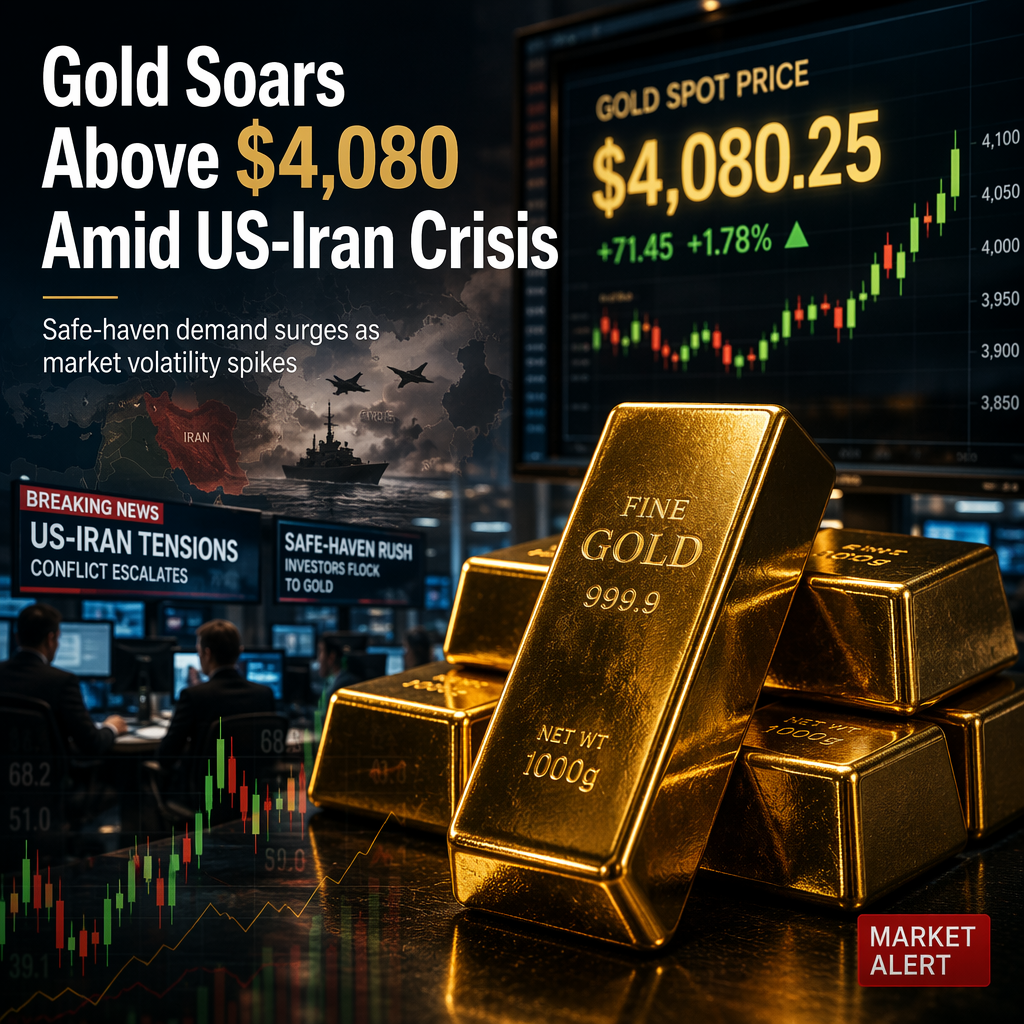 Gold Surges Above $4,080 Amid Escalating US-Iran Tensions and Safe-Haven Demand
