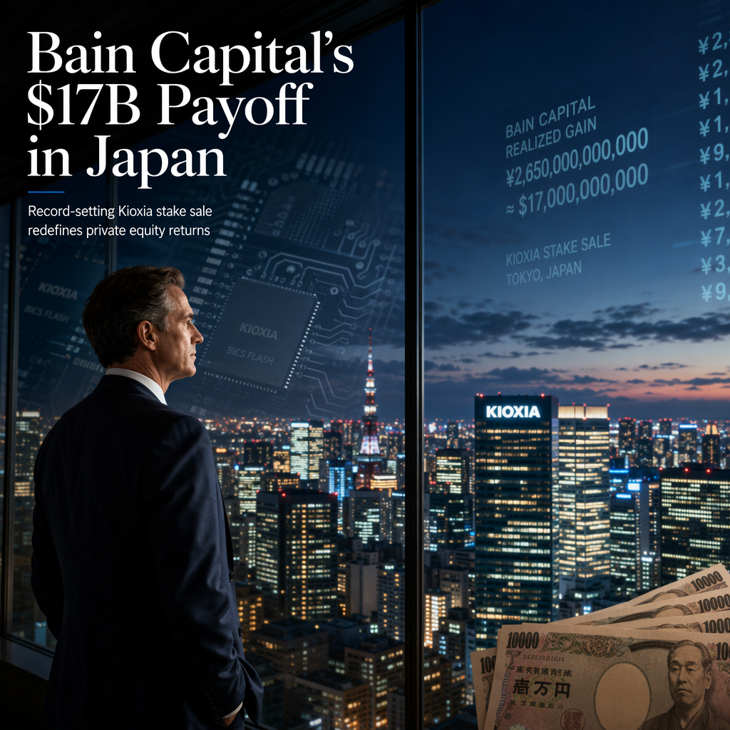 Bain Capital Achieves Record $17 Billion Gain from Kioxia Stake Sale in Japan