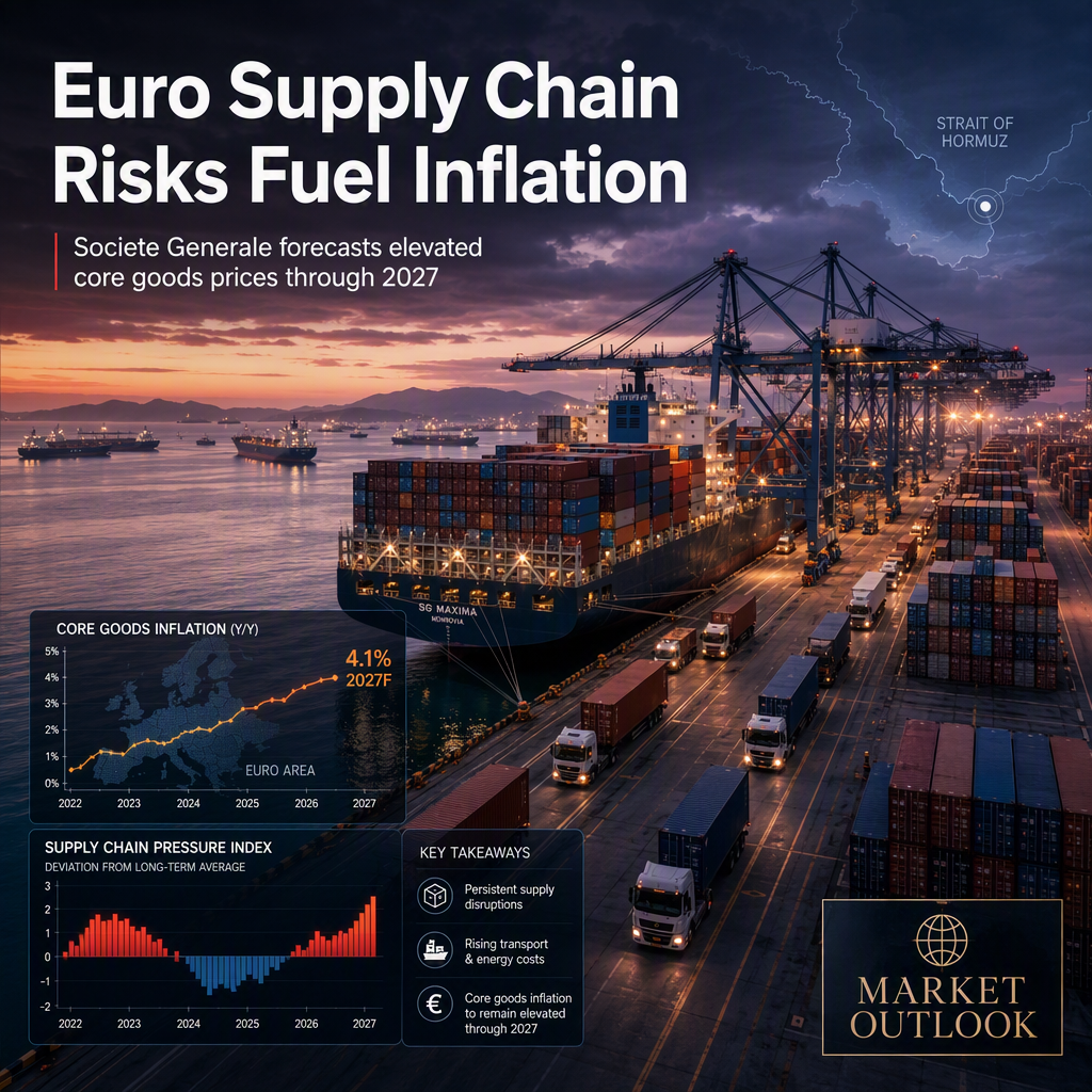 Societe Generale Warns Euro Area Supply Chain Pressures May Sustain Core Goods Inflation Through 2027