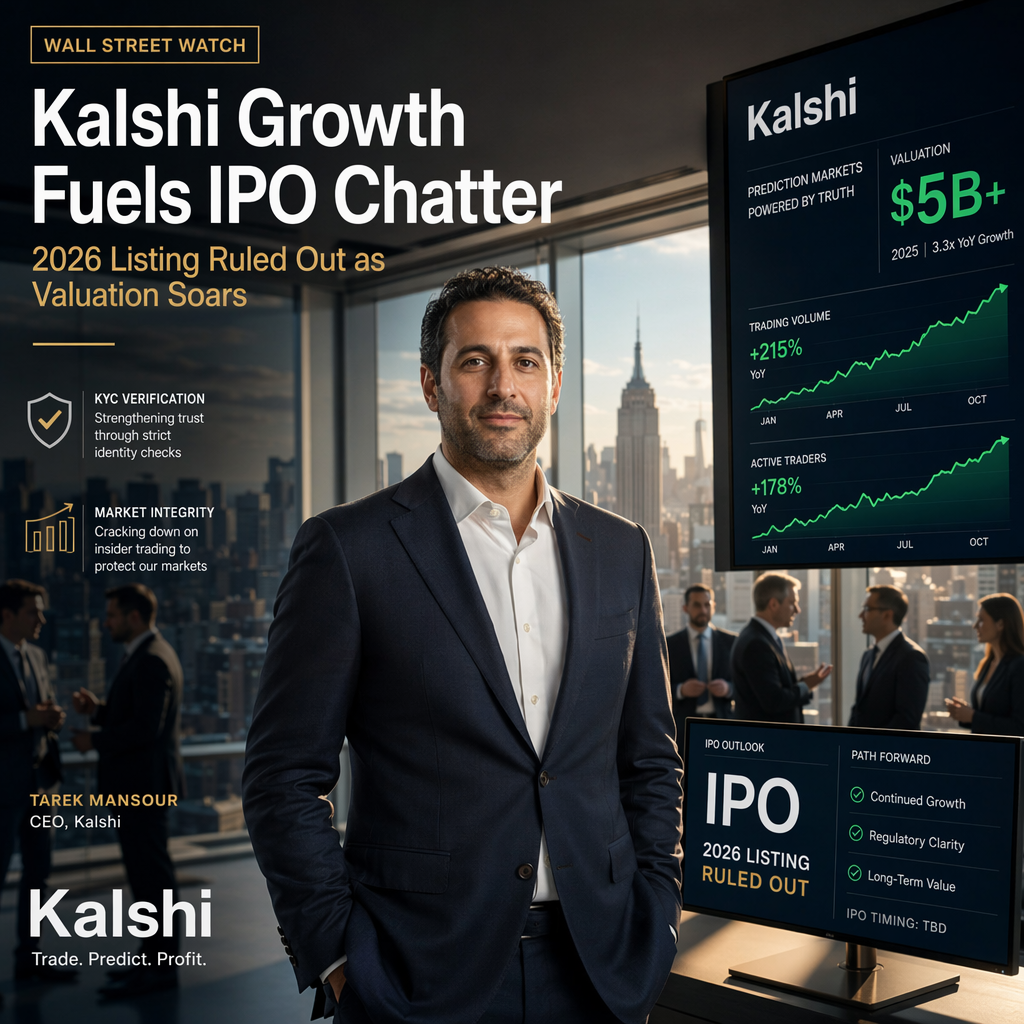 Kalshi CEO Confirms IPO Consideration Amid Rapid Growth, But Rules Out 2026 Listing