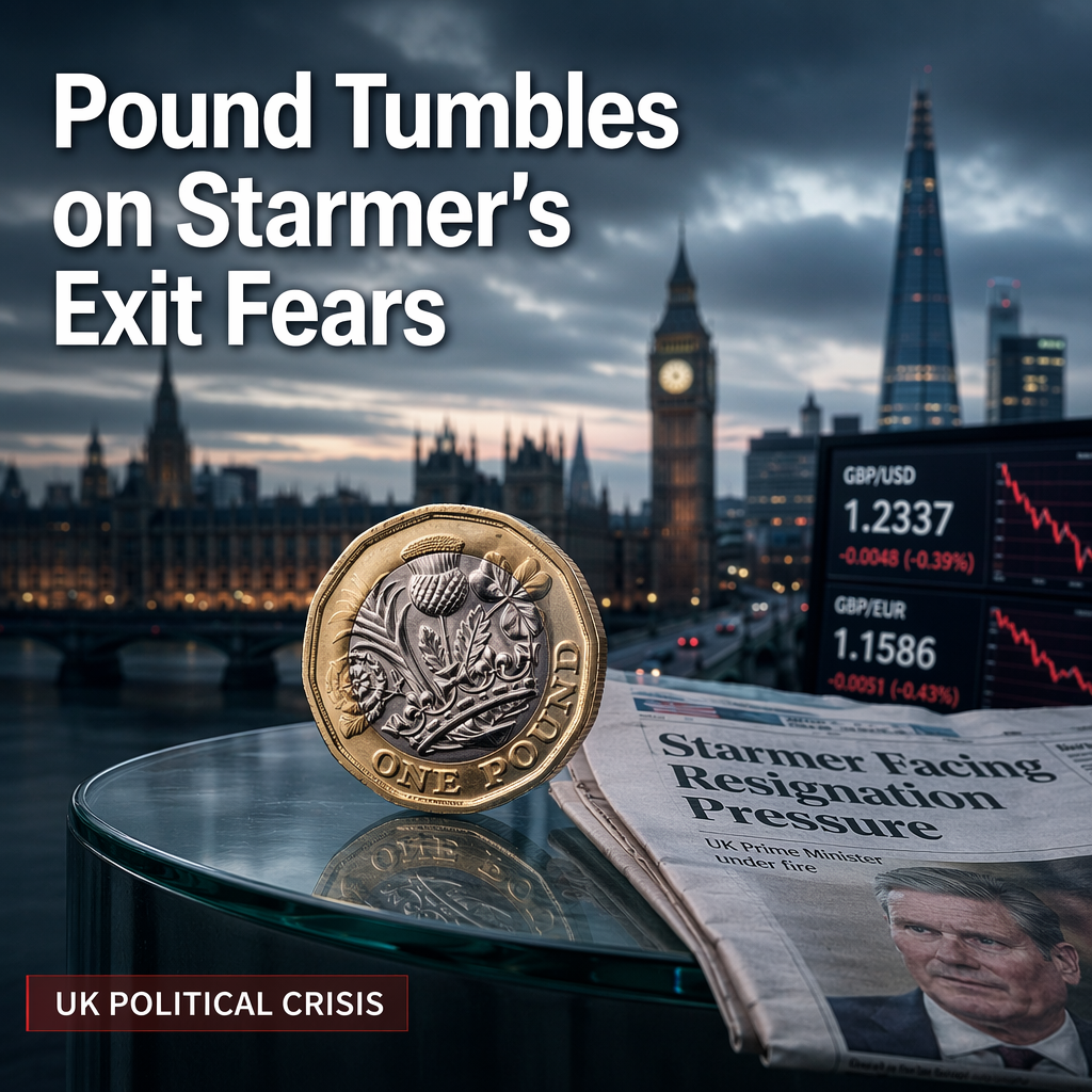 British Pound Drops Near 1.3200 Amid Reports of UK PM Starmer's Expected Resignation