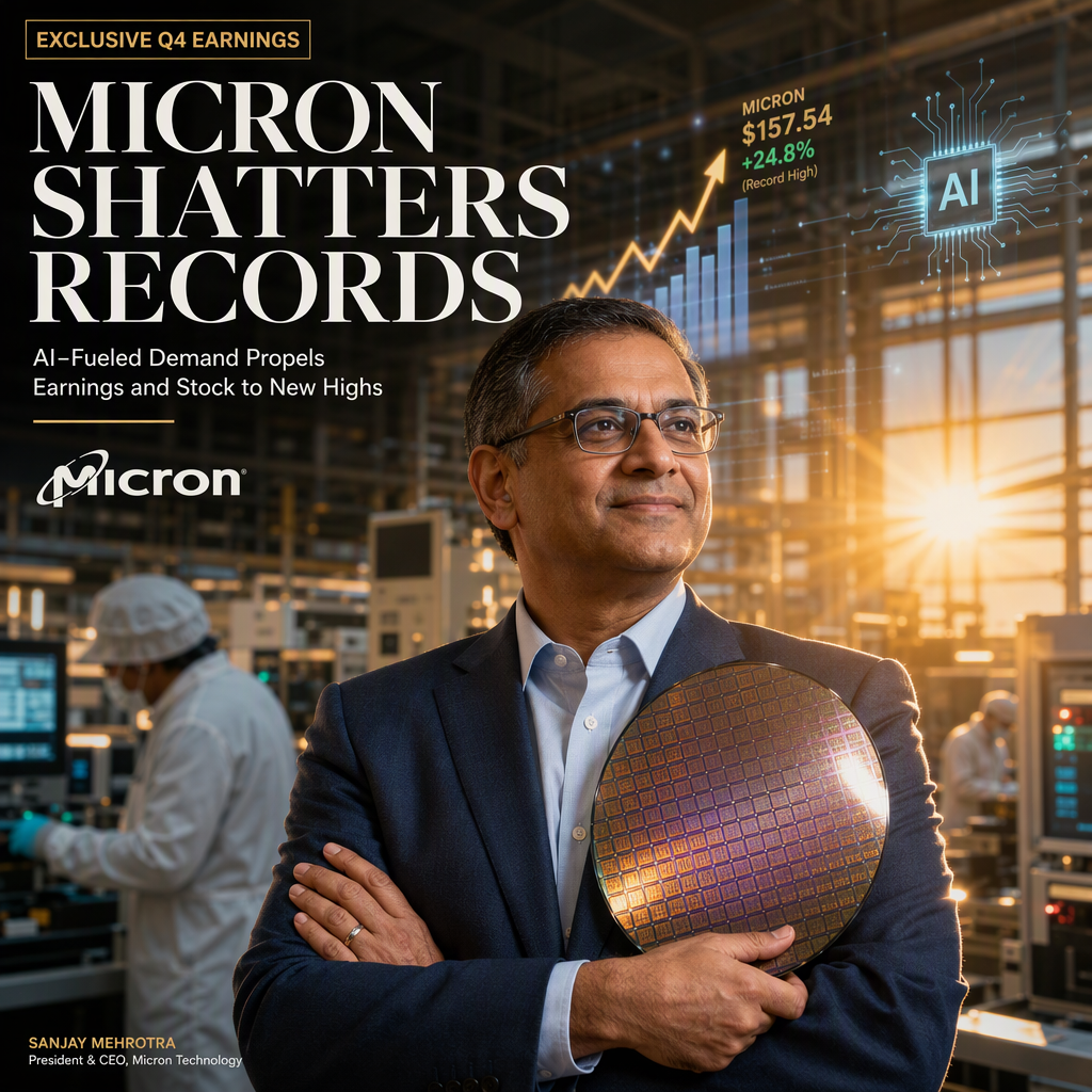 Micron Surges on Record Q4 Earnings and Robust AI-Driven Guidance