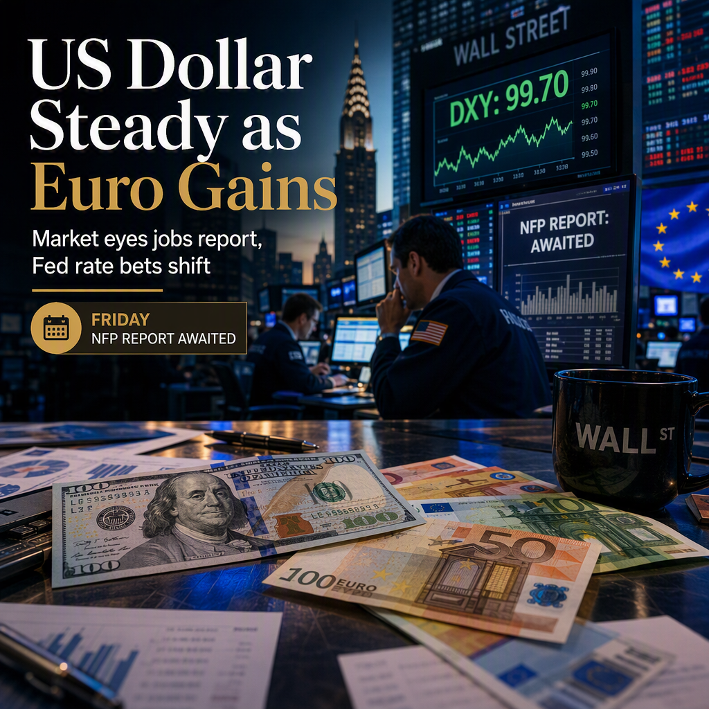 US Dollar Holds Firm Despite Weak Labor Data as Euro Gains on Diminished Fed Rate Hike Bets