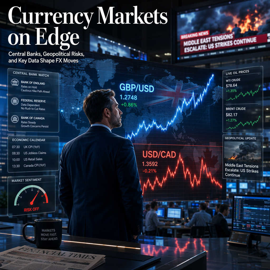 Geopolitical Tensions and Central Bank Policies Shape Currency Markets Ahead of Key Data Releases