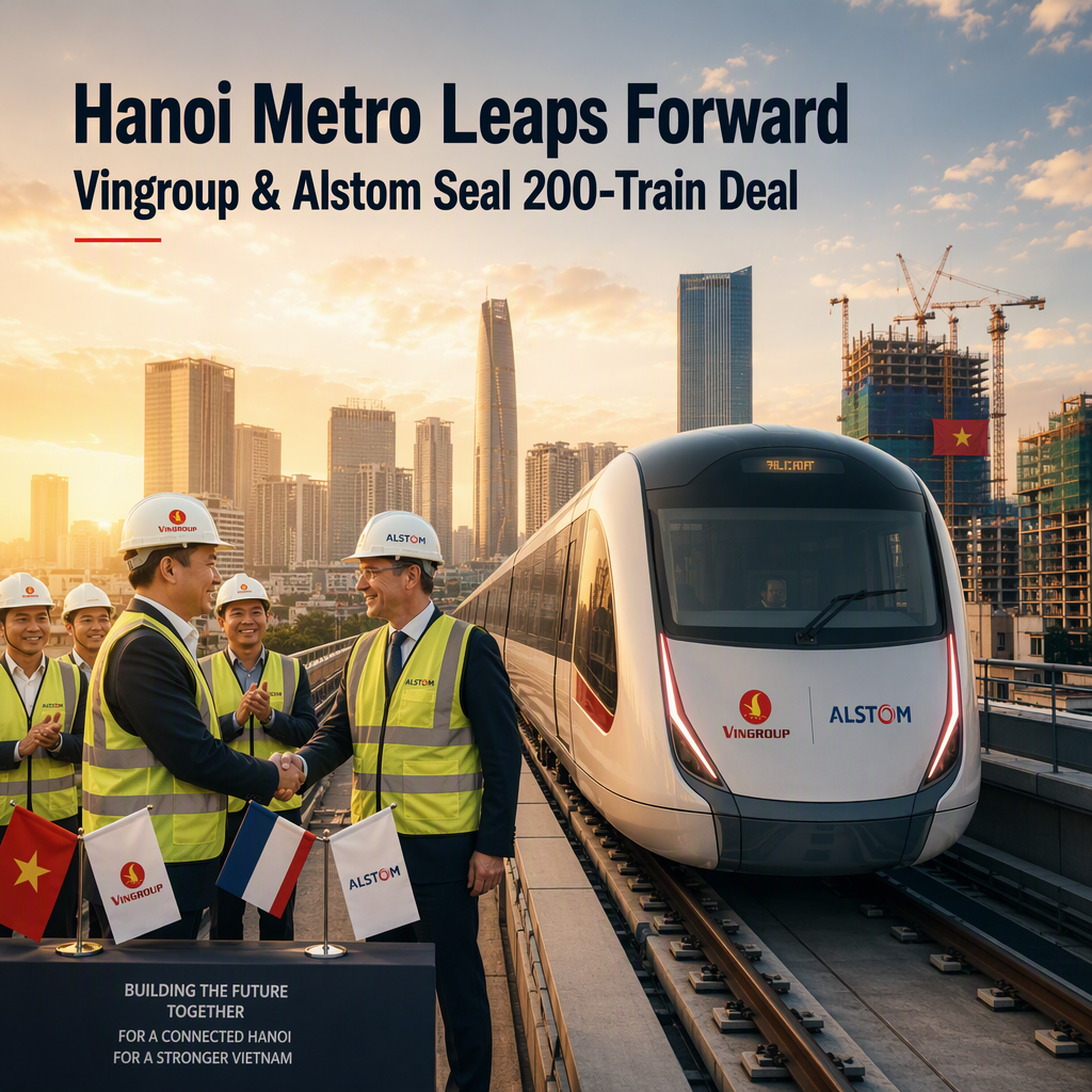 Vingroup and Alstom Sign Landmark 200-Train Deal to Boost Hanoi Metro Expansion