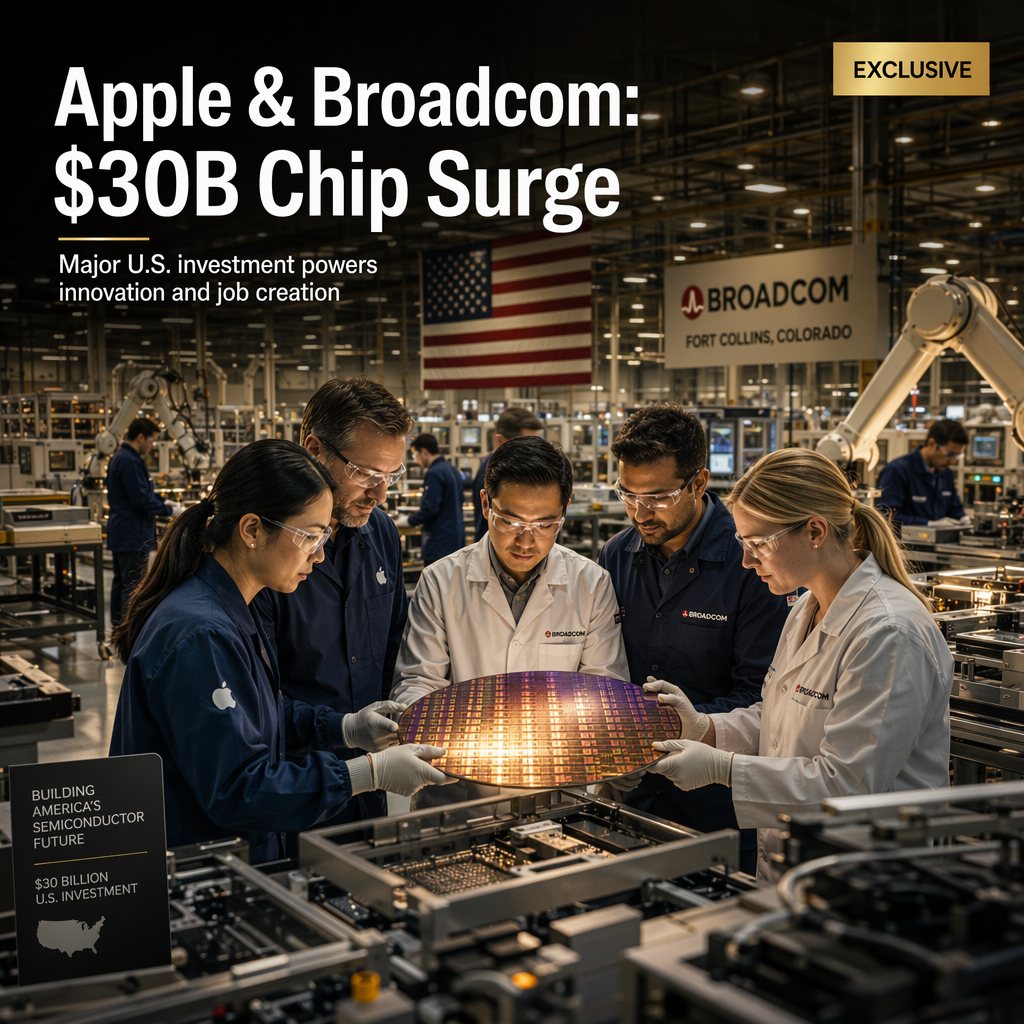 Apple Commits $30 Billion to U.S. Chip Manufacturing in Partnership with Broadcom