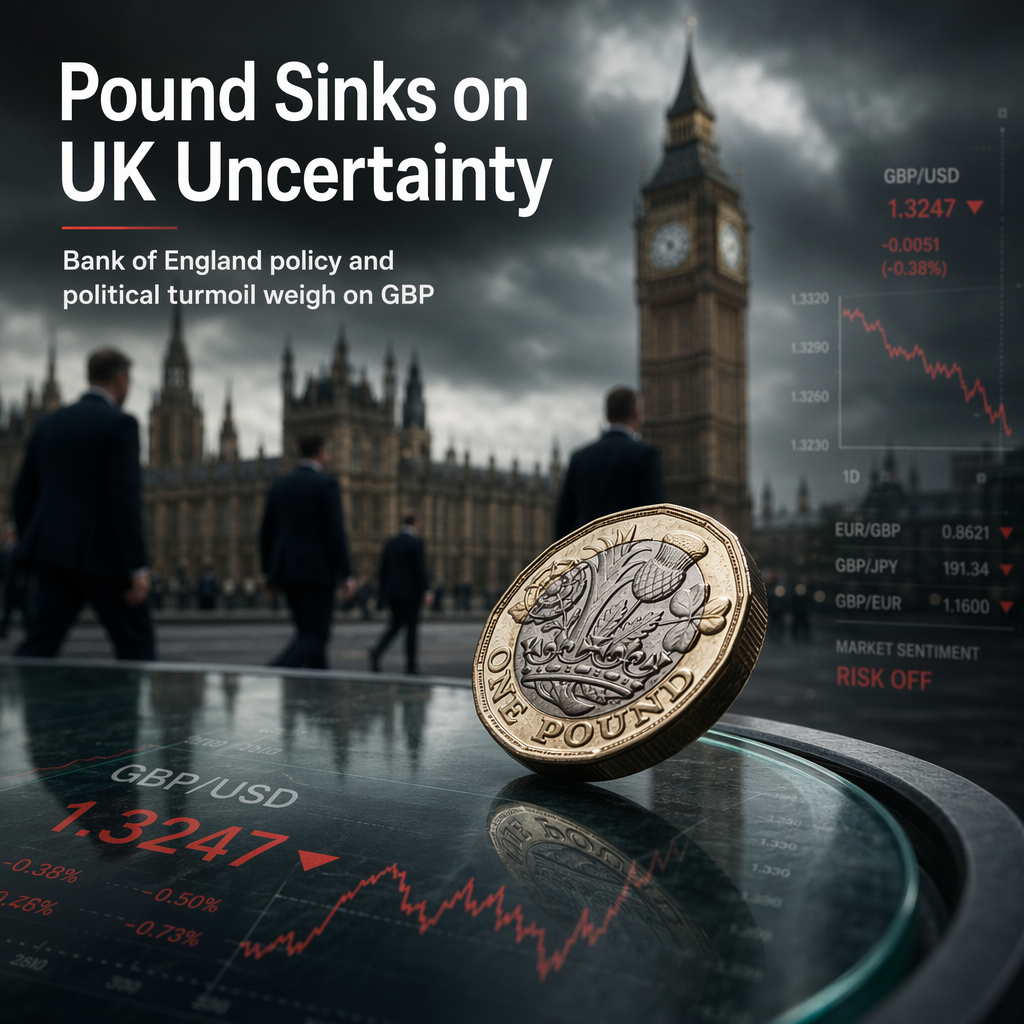 British Pound Falls Below 1.3250 Amid UK Political Uncertainty and BoE Rate Outlook