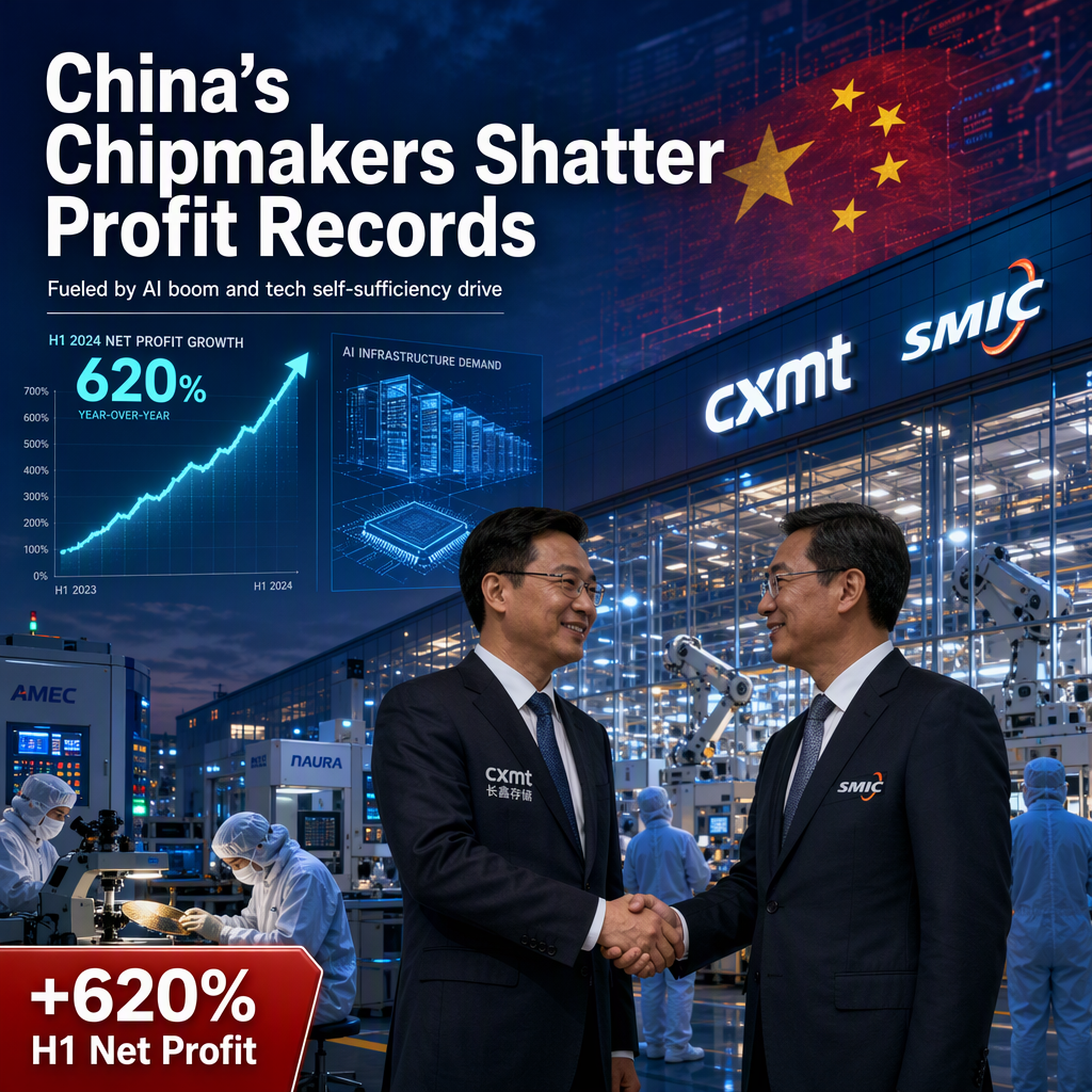 Chinese Chipmakers CXMT and SMIC Drive 620% Profit Surge Amid AI Boom and Self-Sufficiency Push