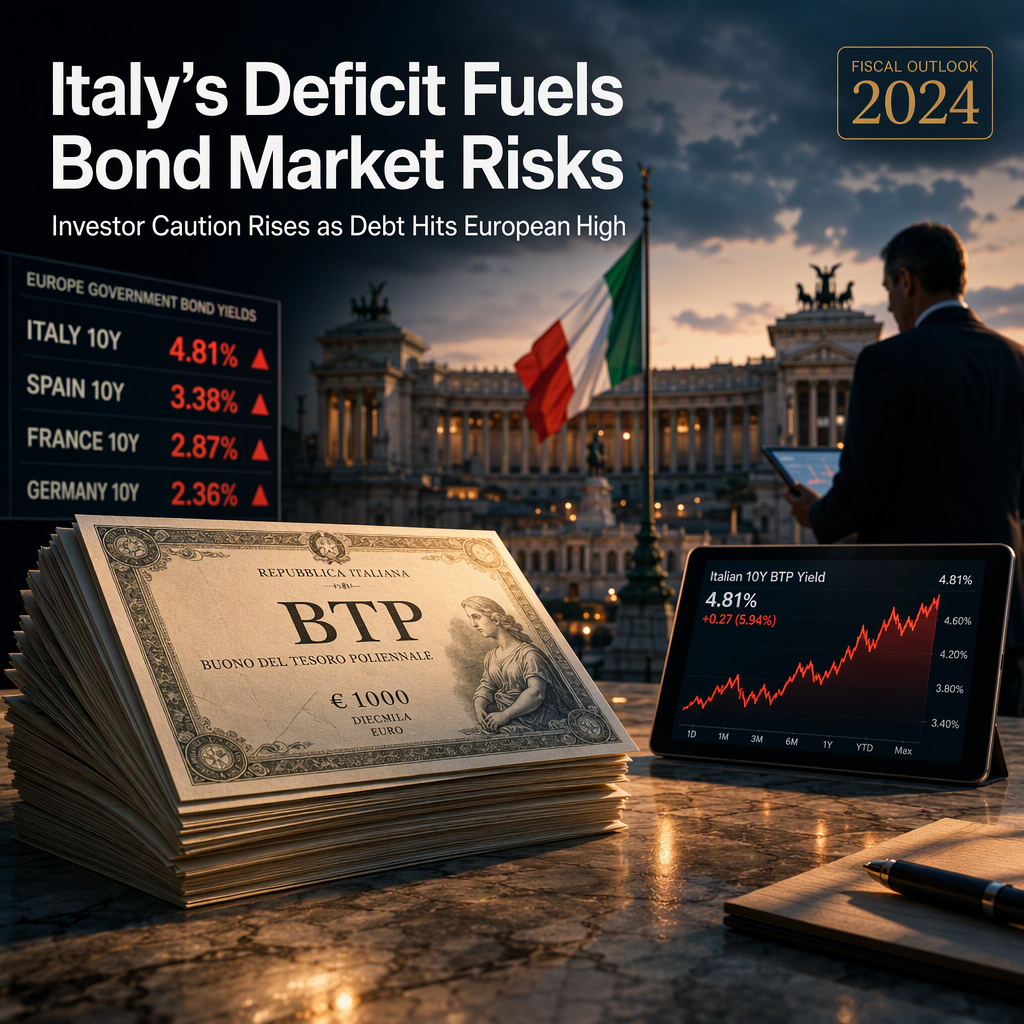 Italy Faces Rising Bond Risks as Deficit Targets Increase Amid New Spending Plans