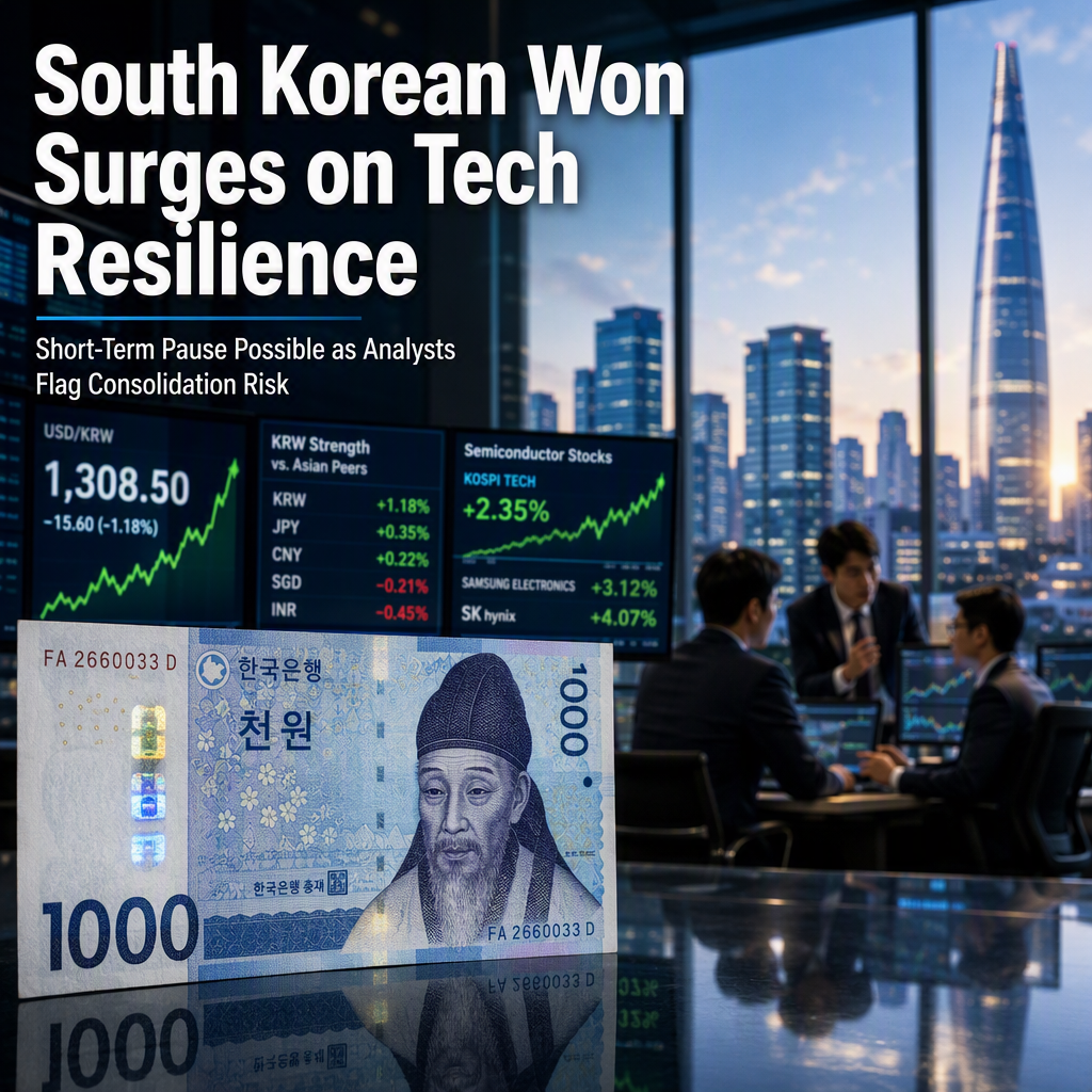 South Korean Won Outperforms Asian Peers Amid Tech Sector Strength, MUFG Notes Potential for Near-Term Consolidation