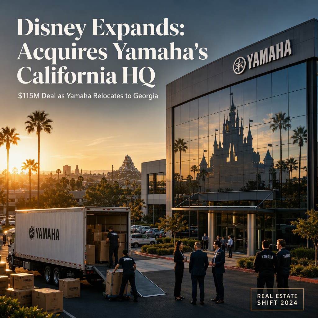 Disney Acquires Yamaha's California Headquarters for $115 Million as Yamaha Relocates to Georgia