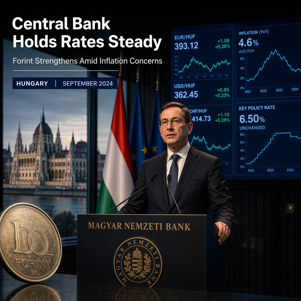 Hungarian Central Bank Expected to Pause Rate Cuts, Supporting Forint Amid Inflation Risks