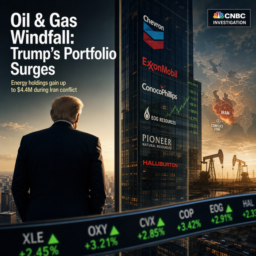 Trump's Oil and Gas Holdings Gain Up to $4.4 Million Amid Iran War, CNBC Finds