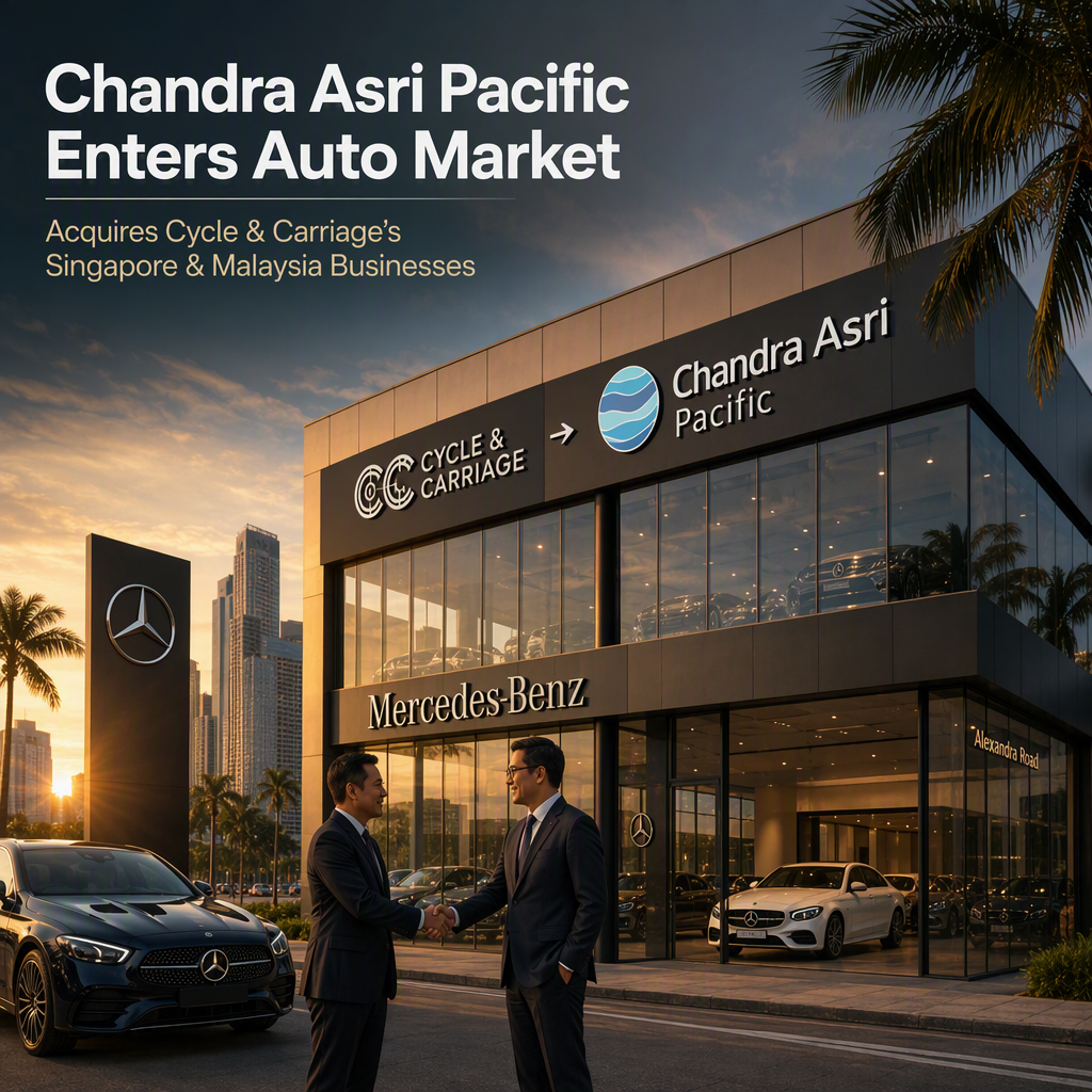 Chandra Asri Pacific Expands into Auto Sector with Acquisition of Cycle & Carriage's Singapore and Malaysia Businesses
