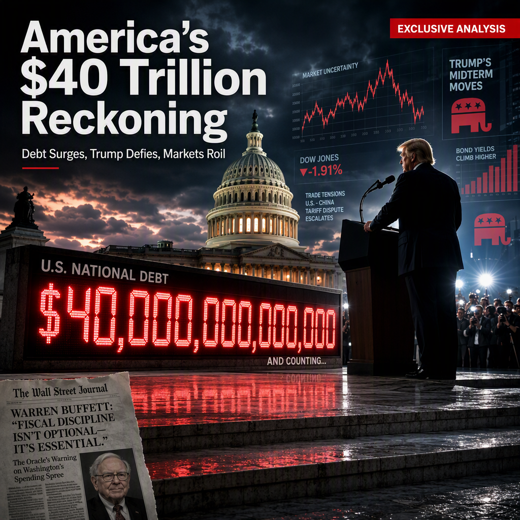 U.S. National Debt Hits $40 Trillion as Trump Moves to Defy Historic Midterm Trends