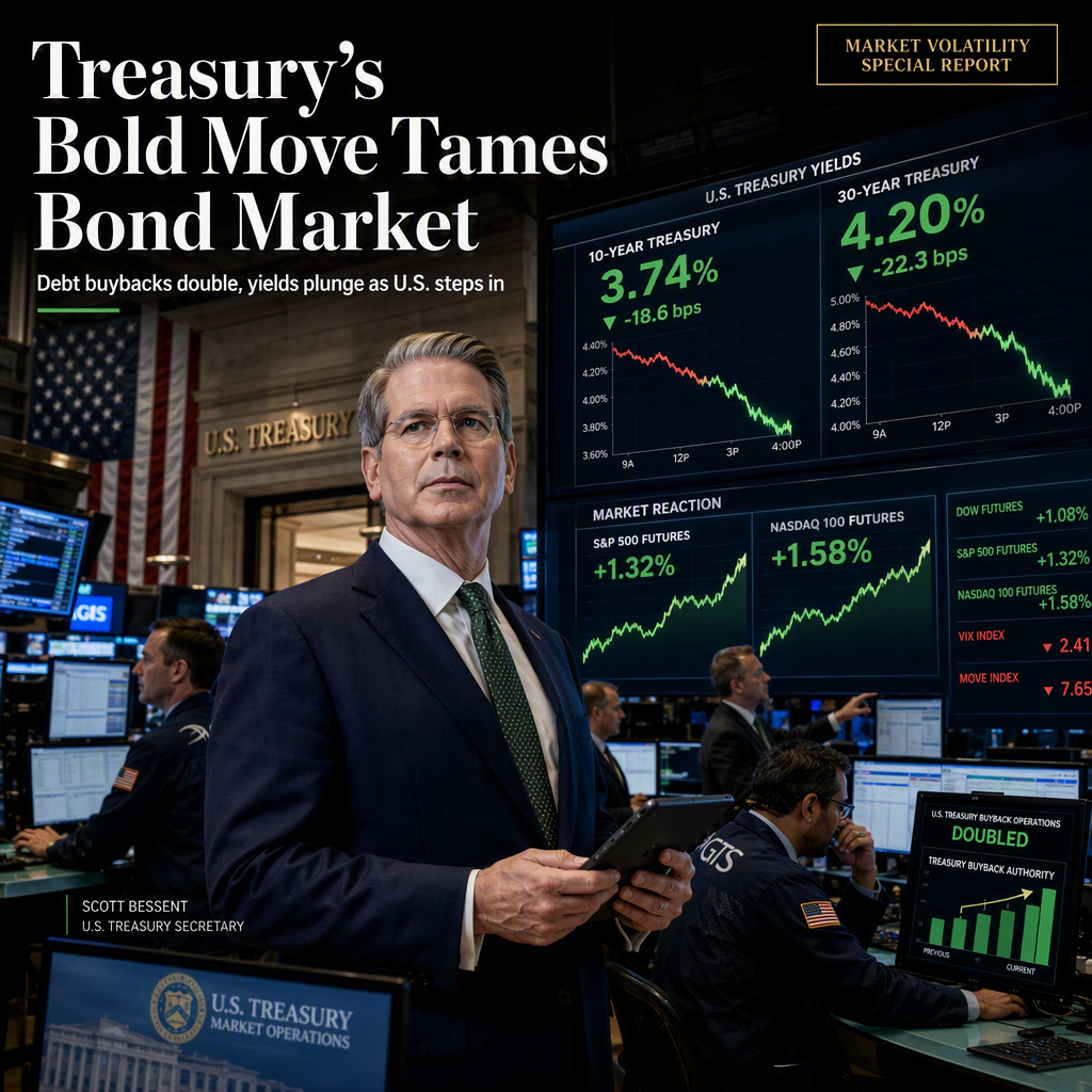 U.S. Treasury Doubles Debt Buybacks to Stabilize Long-Term Bond Market, Yields Drop Sharply