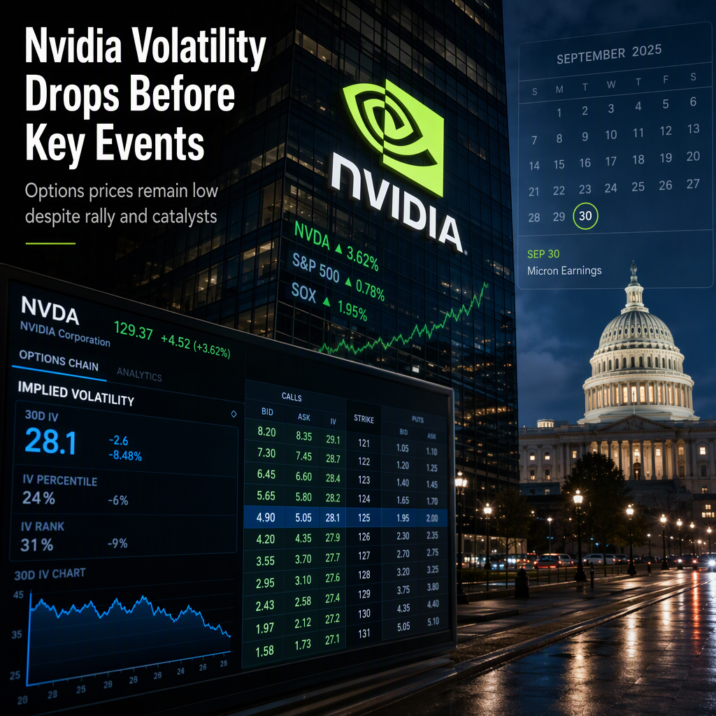 Nvidia Options Prices Drop Despite Upcoming Catalysts and Stock Rally